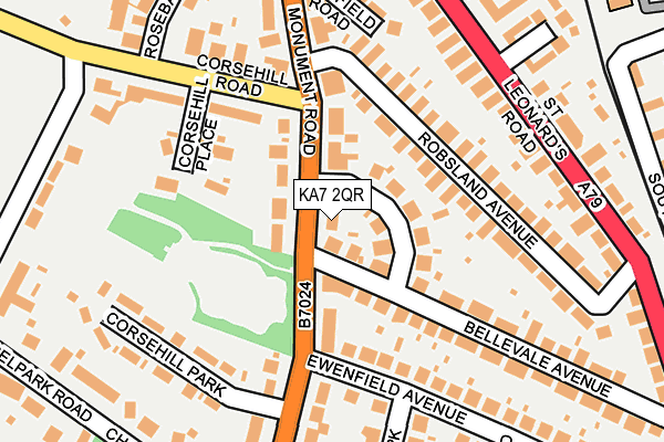 KA7 2QR map - OS OpenMap – Local (Ordnance Survey)