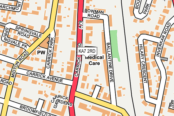 KA7 2RD map - OS OpenMap – Local (Ordnance Survey)