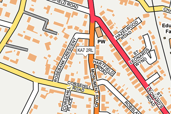 KA7 2RL map - OS OpenMap – Local (Ordnance Survey)