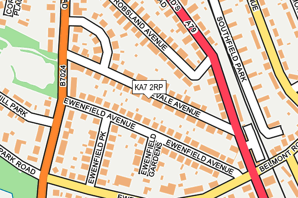KA7 2RP map - OS OpenMap – Local (Ordnance Survey)