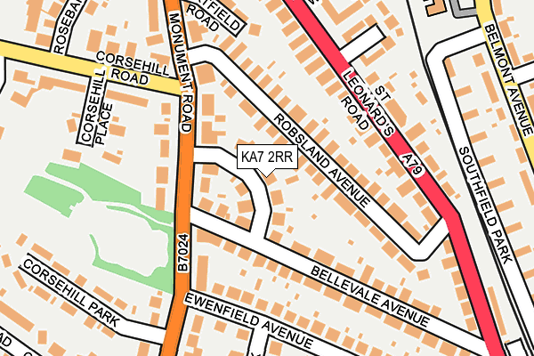 KA7 2RR map - OS OpenMap – Local (Ordnance Survey)