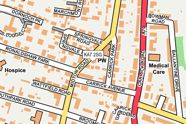 KA7 2SG map - OS OpenMap – Local (Ordnance Survey)