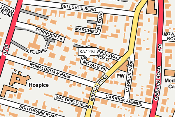 KA7 2SJ map - OS OpenMap – Local (Ordnance Survey)