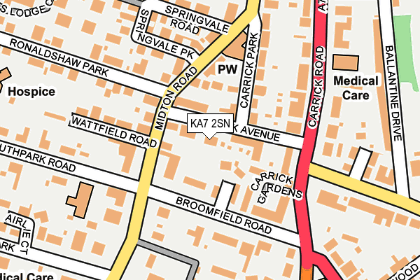 KA7 2SN map - OS OpenMap – Local (Ordnance Survey)