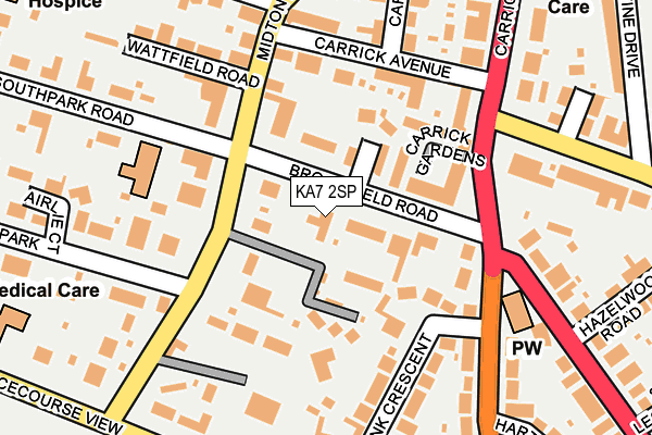 KA7 2SP map - OS OpenMap – Local (Ordnance Survey)