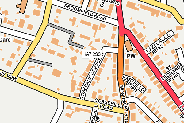 KA7 2SS map - OS OpenMap – Local (Ordnance Survey)