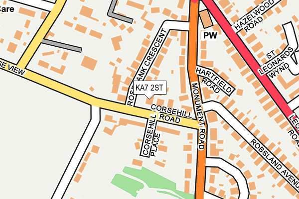 KA7 2ST map - OS OpenMap – Local (Ordnance Survey)