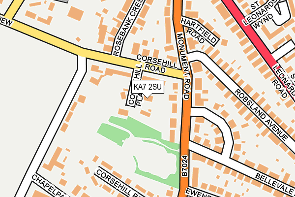 KA7 2SU map - OS OpenMap – Local (Ordnance Survey)