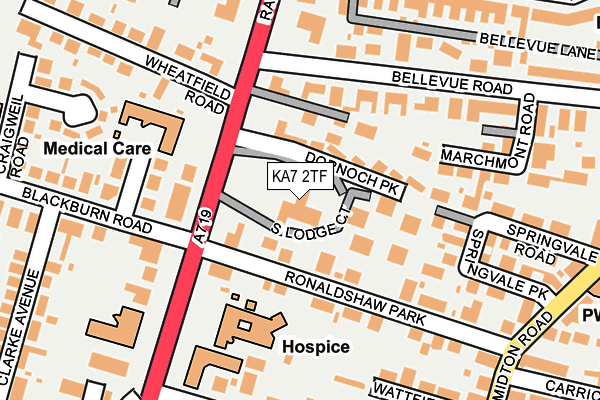 KA7 2TF map - OS OpenMap – Local (Ordnance Survey)