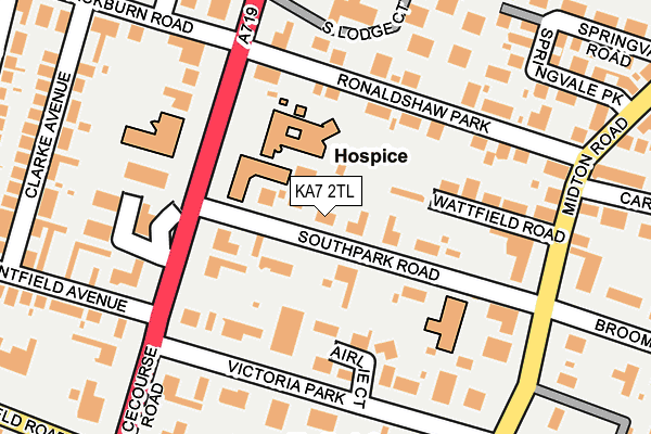 KA7 2TL map - OS OpenMap – Local (Ordnance Survey)