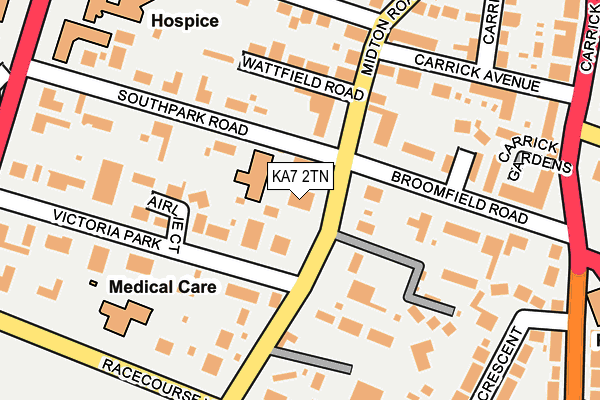 KA7 2TN map - OS OpenMap – Local (Ordnance Survey)