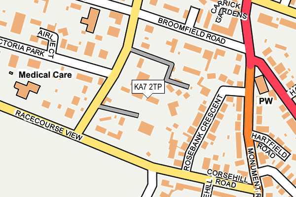 KA7 2TP map - OS OpenMap – Local (Ordnance Survey)