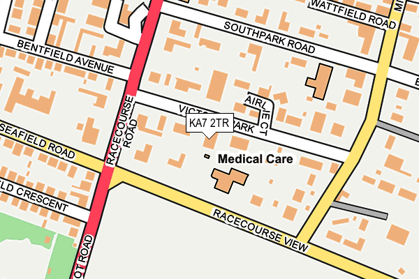 KA7 2TR map - OS OpenMap – Local (Ordnance Survey)