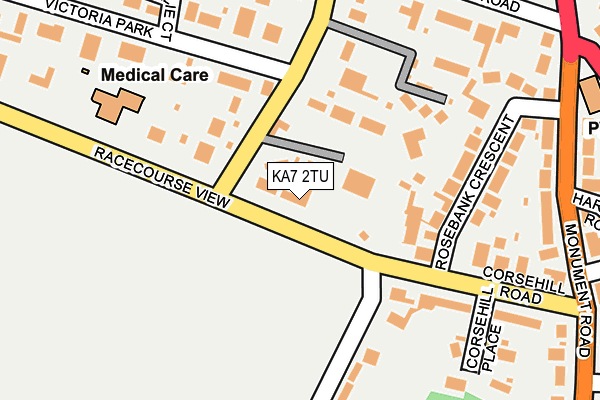 KA7 2TU map - OS OpenMap – Local (Ordnance Survey)