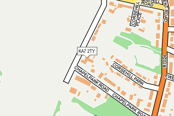 KA7 2TY map - OS OpenMap – Local (Ordnance Survey)