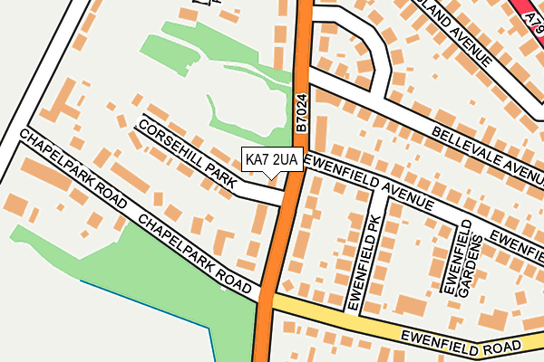 KA7 2UA map - OS OpenMap – Local (Ordnance Survey)