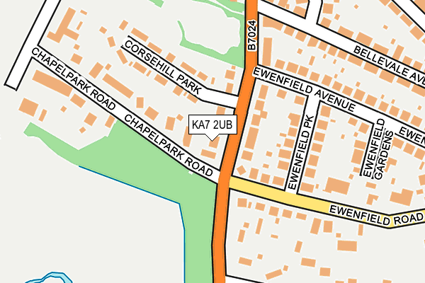 KA7 2UB map - OS OpenMap – Local (Ordnance Survey)