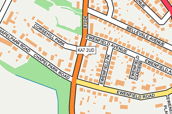 KA7 2UD map - OS OpenMap – Local (Ordnance Survey)