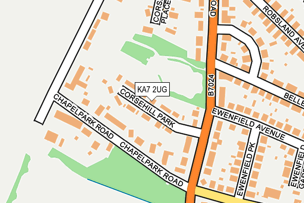 KA7 2UG map - OS OpenMap – Local (Ordnance Survey)
