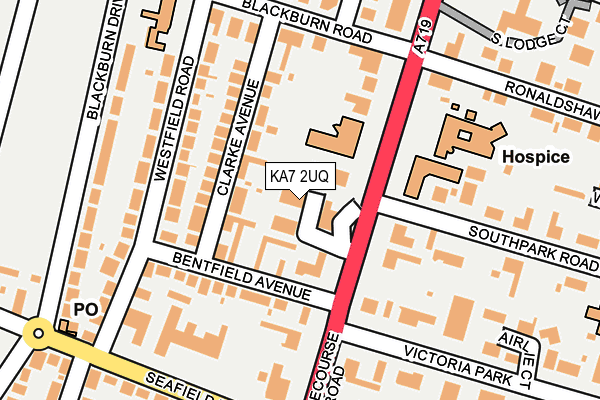 KA7 2UQ map - OS OpenMap – Local (Ordnance Survey)