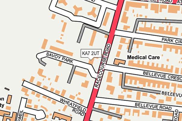KA7 2UT map - OS OpenMap – Local (Ordnance Survey)