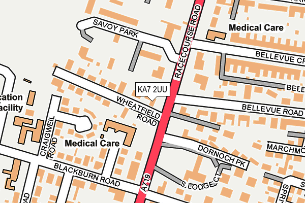 KA7 2UU map - OS OpenMap – Local (Ordnance Survey)