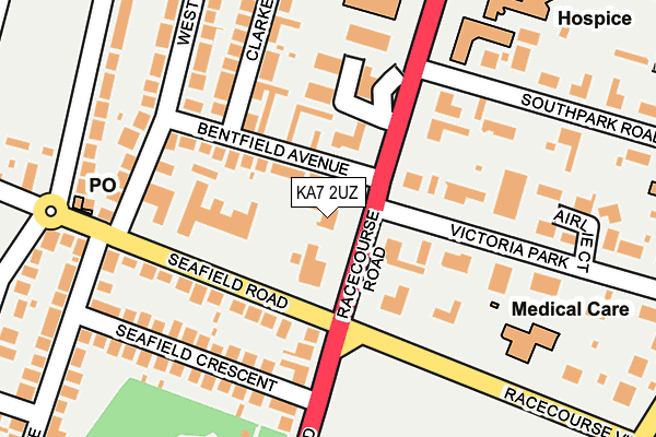 KA7 2UZ map - OS OpenMap – Local (Ordnance Survey)