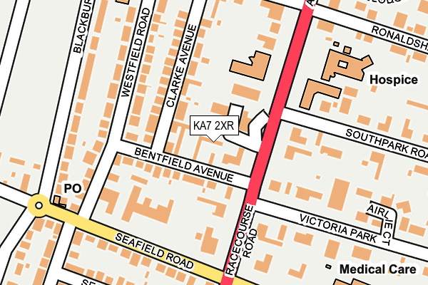 KA7 2XR map - OS OpenMap – Local (Ordnance Survey)