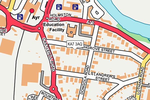 KA7 3AQ map - OS OpenMap – Local (Ordnance Survey)