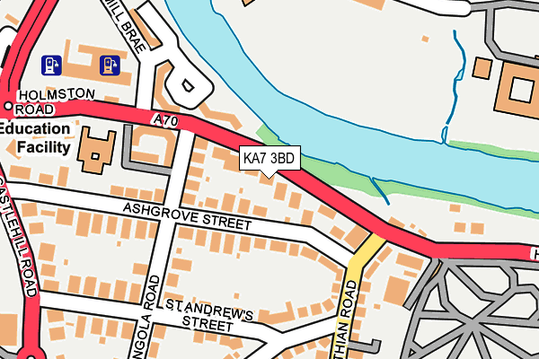 KA7 3BD map - OS OpenMap – Local (Ordnance Survey)