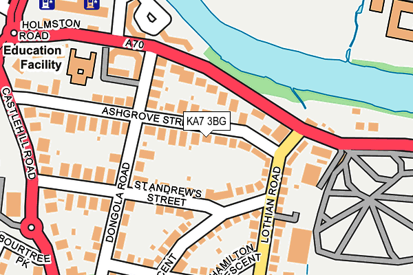 KA7 3BG map - OS OpenMap – Local (Ordnance Survey)