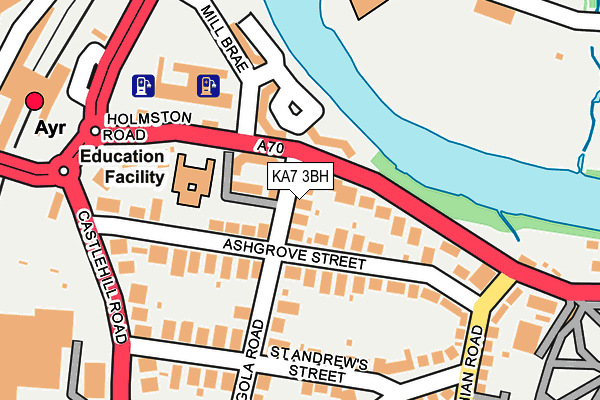 KA7 3BH map - OS OpenMap – Local (Ordnance Survey)