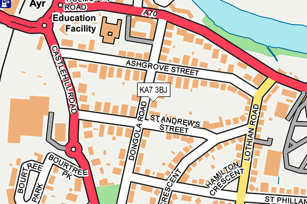 KA7 3BJ map - OS OpenMap – Local (Ordnance Survey)