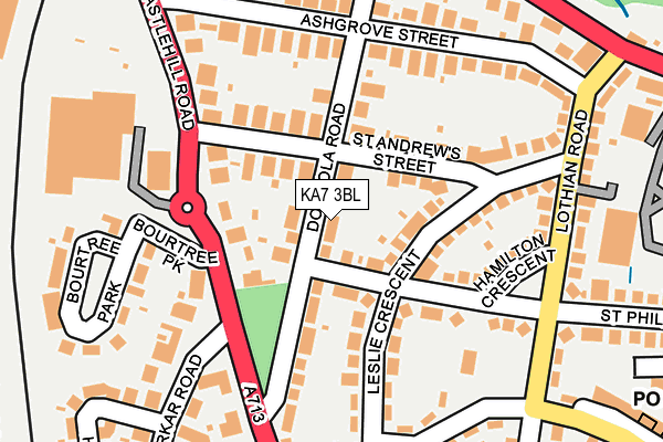 KA7 3BL map - OS OpenMap – Local (Ordnance Survey)