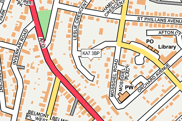 KA7 3BP map - OS OpenMap – Local (Ordnance Survey)