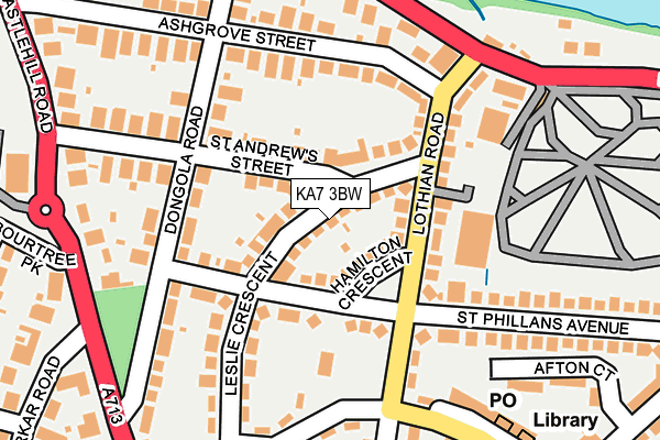 KA7 3BW map - OS OpenMap – Local (Ordnance Survey)