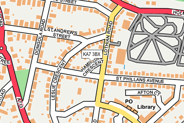 KA7 3BX map - OS OpenMap – Local (Ordnance Survey)