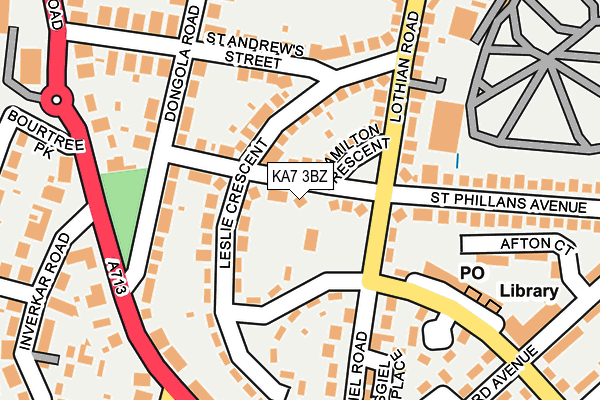 KA7 3BZ map - OS OpenMap – Local (Ordnance Survey)