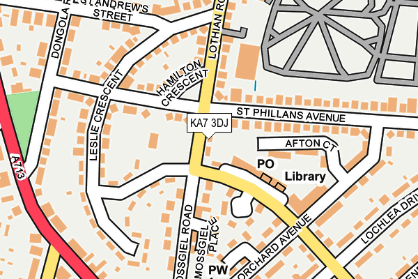 KA7 3DJ map - OS OpenMap – Local (Ordnance Survey)