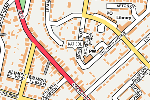 KA7 3DL map - OS OpenMap – Local (Ordnance Survey)