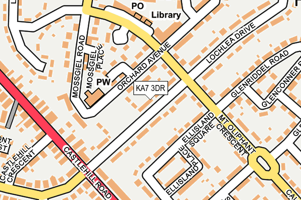 KA7 3DR map - OS OpenMap – Local (Ordnance Survey)