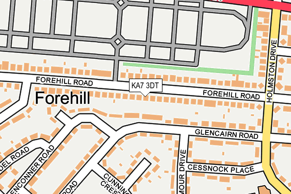 KA7 3DT map - OS OpenMap – Local (Ordnance Survey)