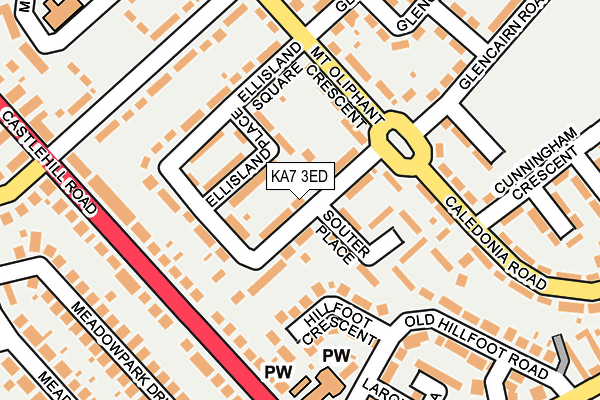 KA7 3ED map - OS OpenMap – Local (Ordnance Survey)