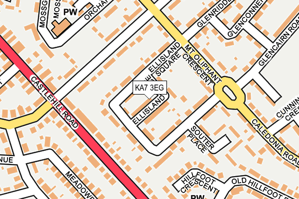 KA7 3EG map - OS OpenMap – Local (Ordnance Survey)