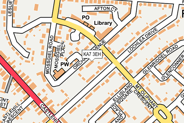 KA7 3EH map - OS OpenMap – Local (Ordnance Survey)