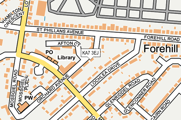 KA7 3EJ map - OS OpenMap – Local (Ordnance Survey)