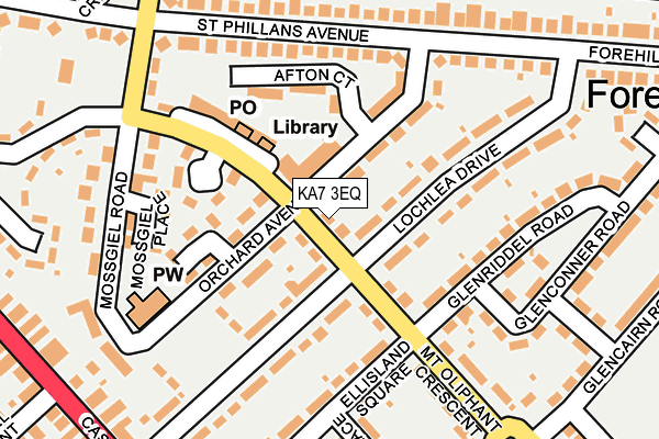 KA7 3EQ map - OS OpenMap – Local (Ordnance Survey)