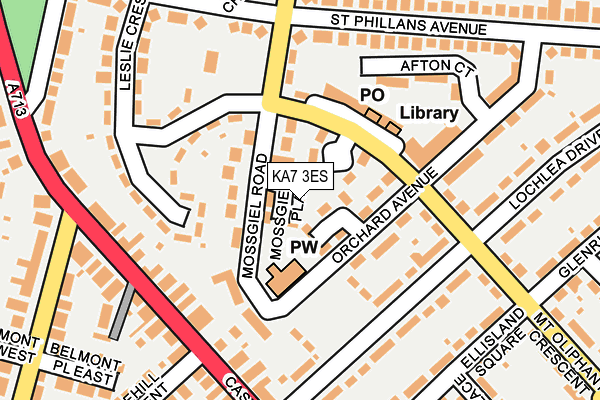KA7 3ES map - OS OpenMap – Local (Ordnance Survey)