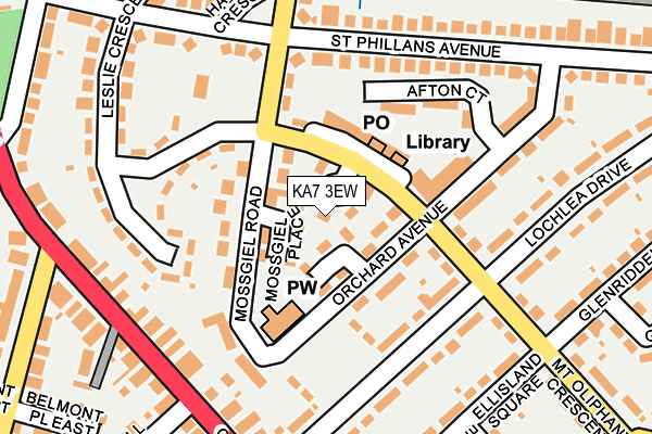 KA7 3EW map - OS OpenMap – Local (Ordnance Survey)