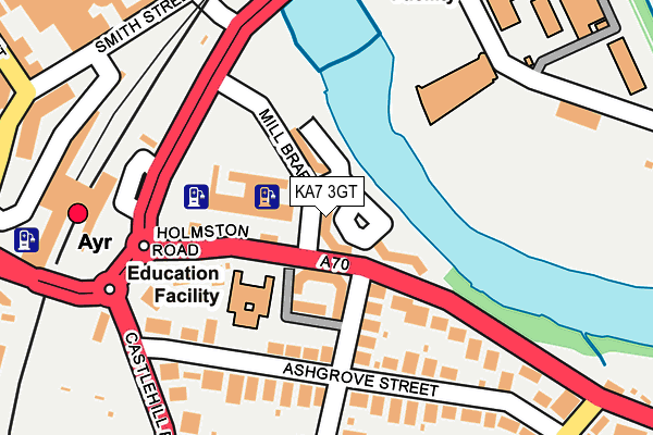 KA7 3GT map - OS OpenMap – Local (Ordnance Survey)
